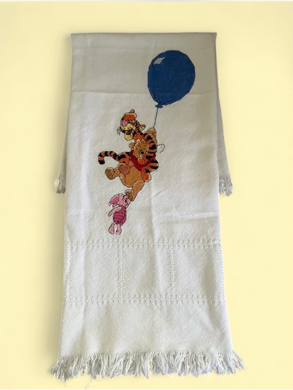 Winnie the Pooh Baby Blanket Tigger Piglet Balloon Embroidered
